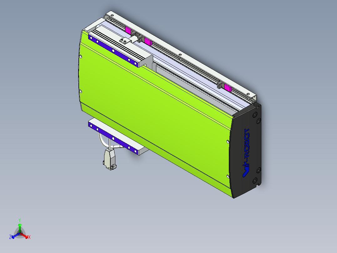 威洛博VL系列直线电机模组-VL22H2-S250正等轴测图