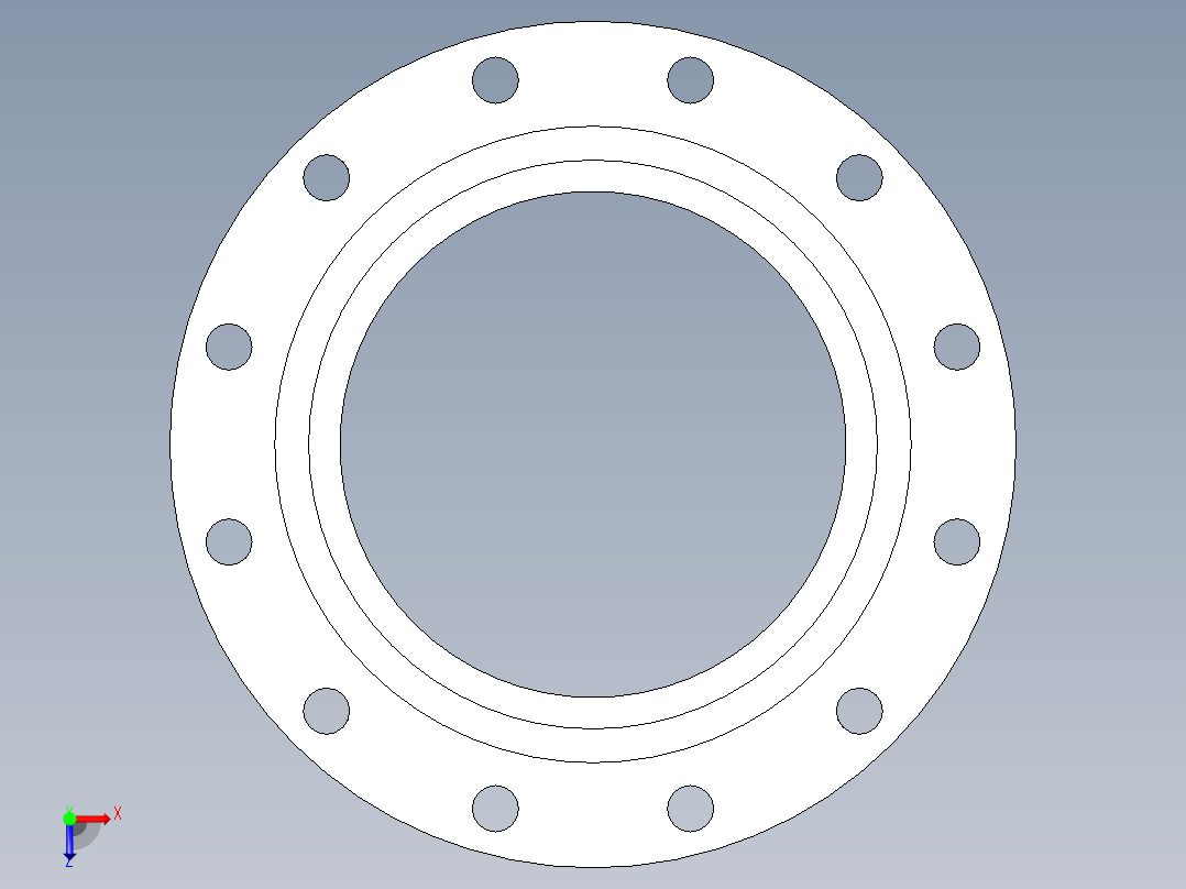 CPVC管件26-Sch80_Flange Vanstone_SOC_9854-100_10in俯视图