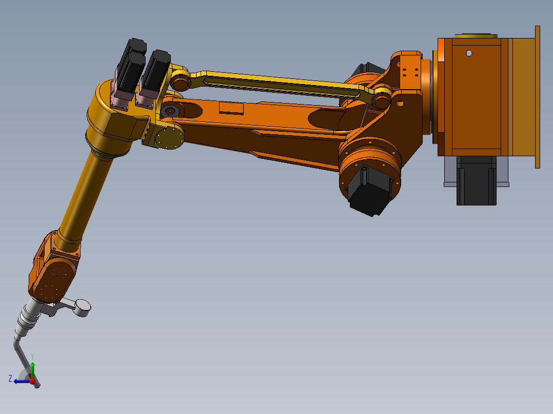 焊接机器人结构设计与分析右视图