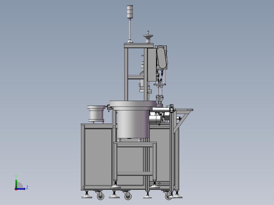 已经投产的全自动锁螺丝机、实用型锁螺丝机左视图