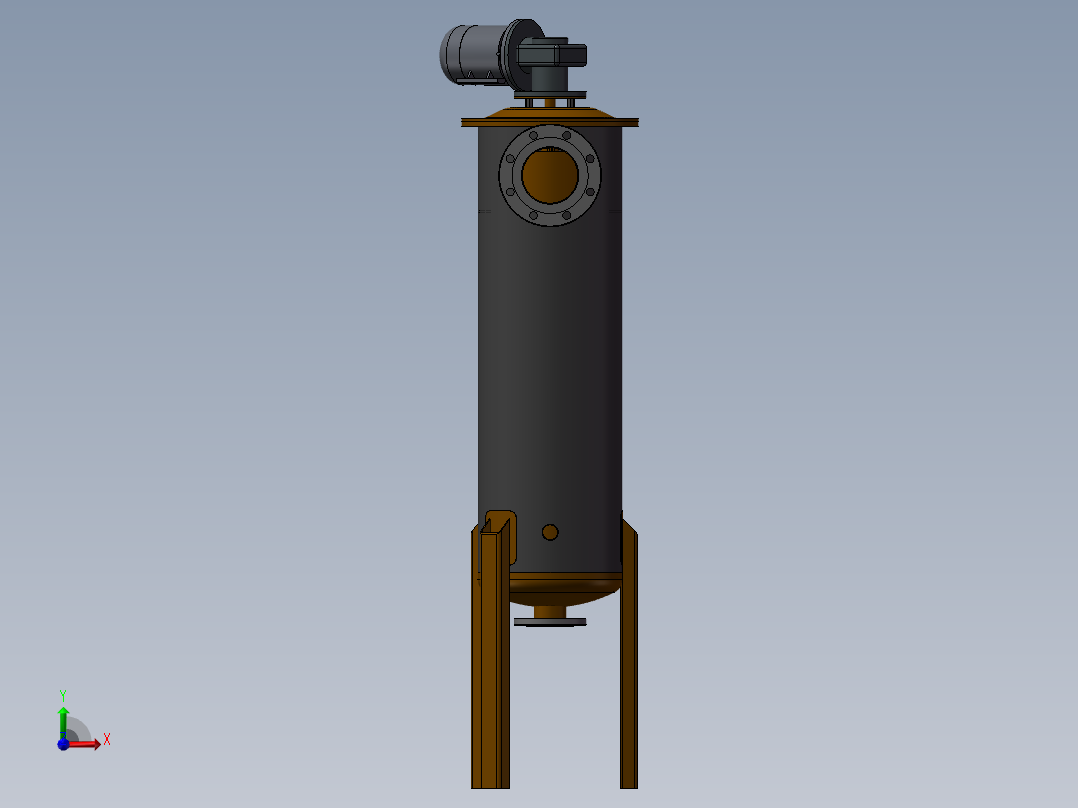 污水杂质过滤器前视图