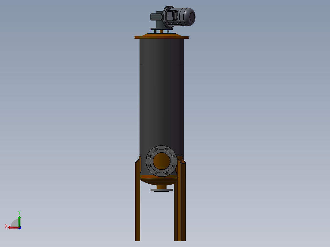 污水杂质过滤器后视图