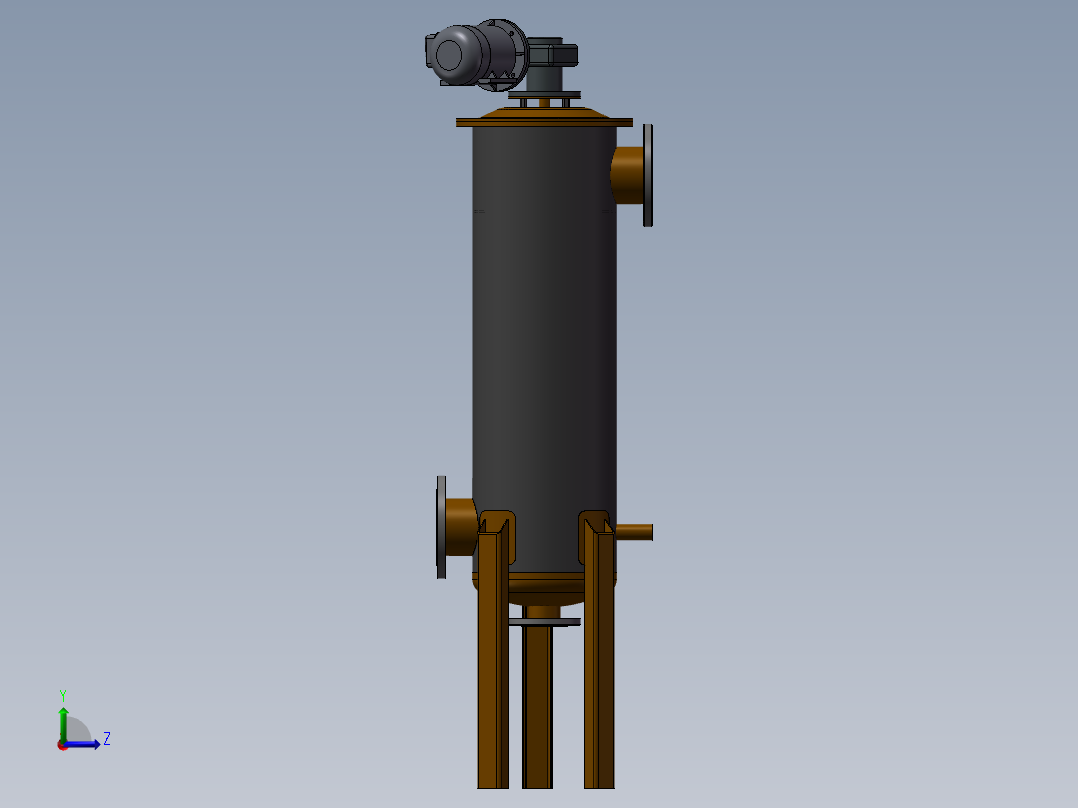 污水杂质过滤器左视图