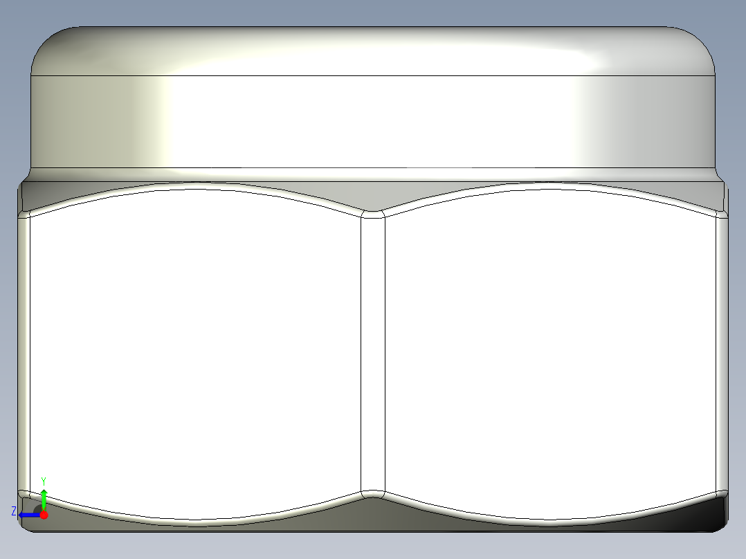 紧固件-STEP 0.2500 Lock Nut右视图