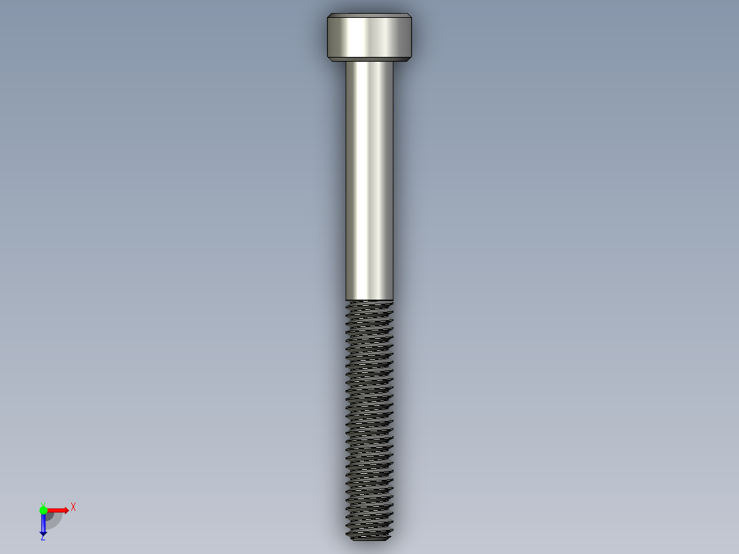 M4 x 0.7mm Thread 40mm LONG SOCKET HEAD CAP SCREW.STEP俯视图