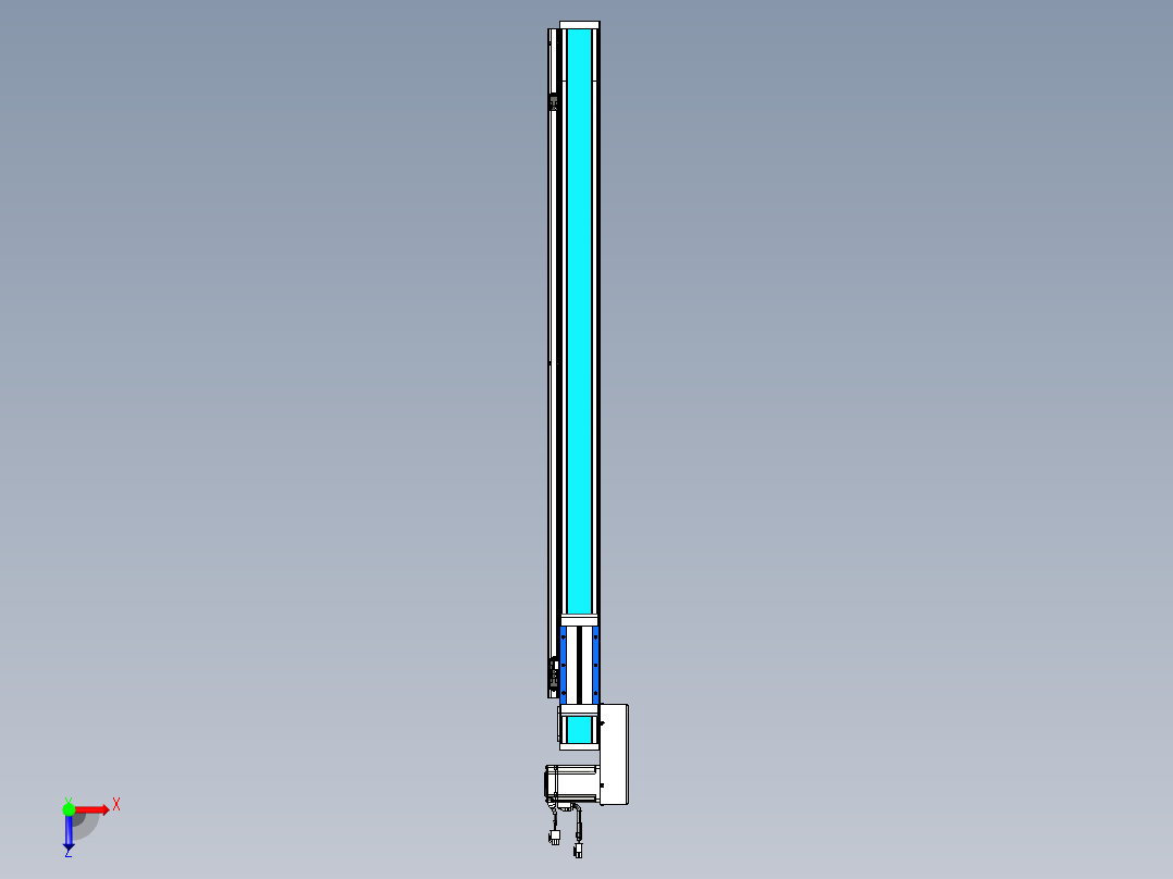 威洛博LB.GB同步带传动--欧规系列LB6A-L65-S900-BL俯视图