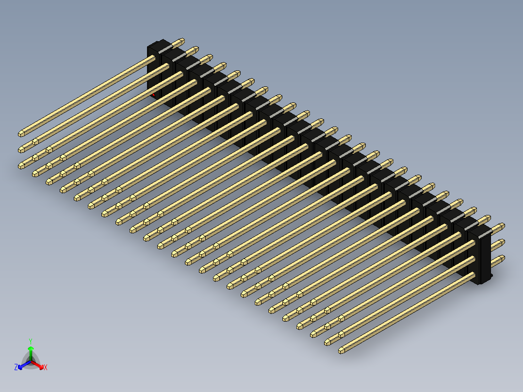 彩色公头100mil（2.54mm）系列-DS1021_black_3x24p_100mil_Type43_rev1.0