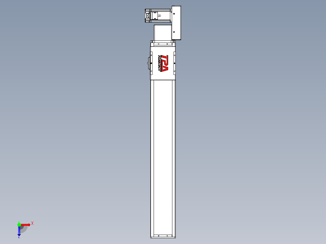 同步带全封闭直线模组TPA-HCB-110D-90-L650-ML-C-P40-N3俯视图