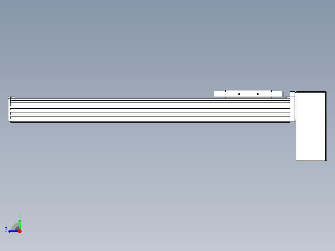 同步带全封闭直线模组TPA-HCB-110D-90-L400-LP-Y-P40-N3右视图