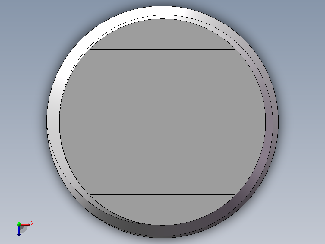 四角塞头 DN8俯视图