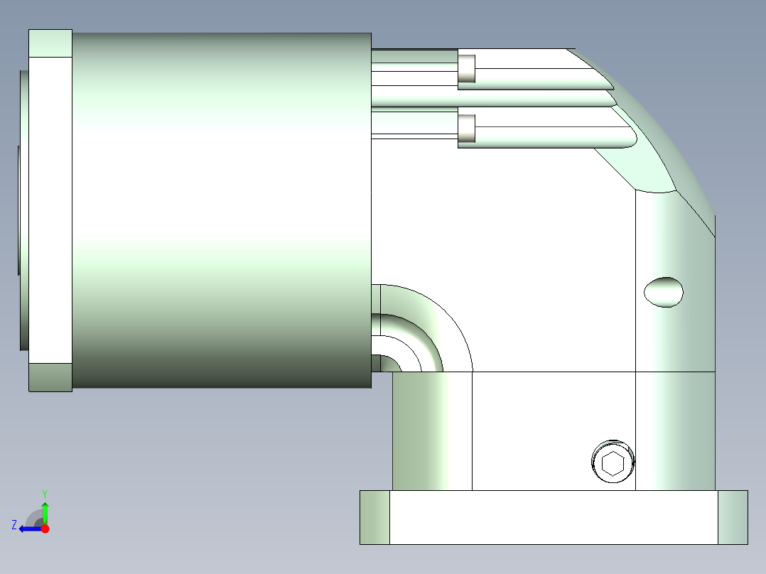直齿孔ZPLF160-L2 35-114.3-200-M12.stp右视图