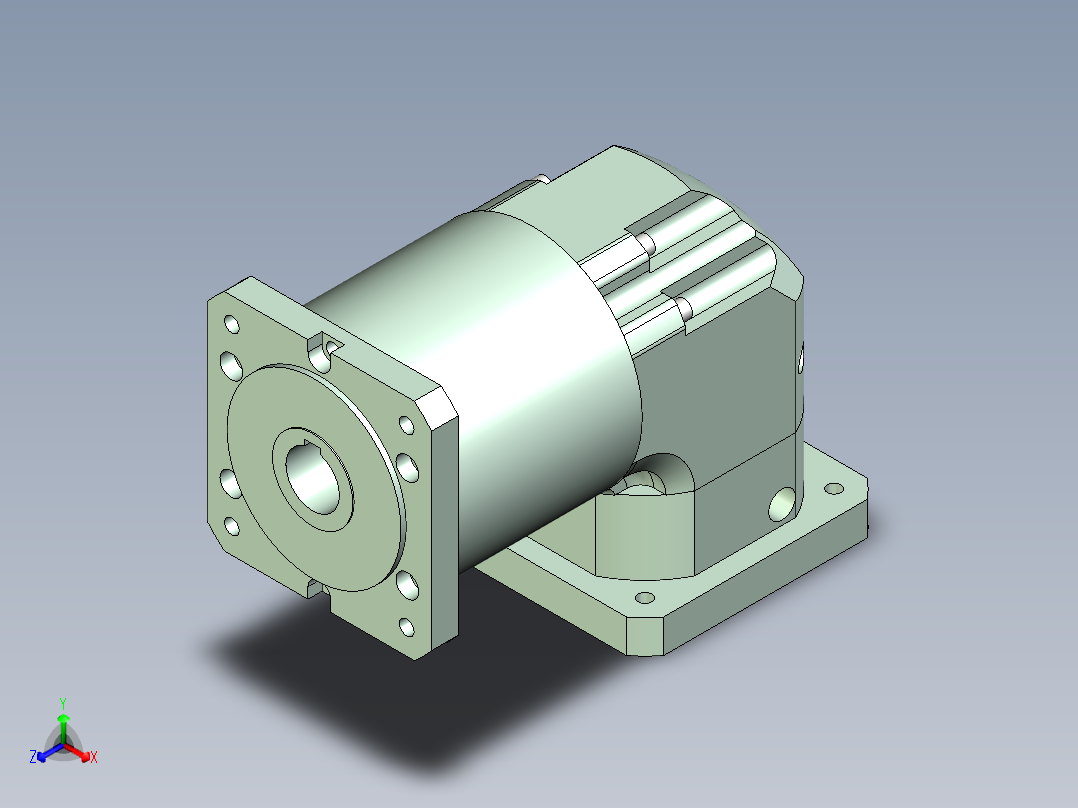 直齿孔ZPLF160-L2 35-114.3-200-M12.stp正等轴测图