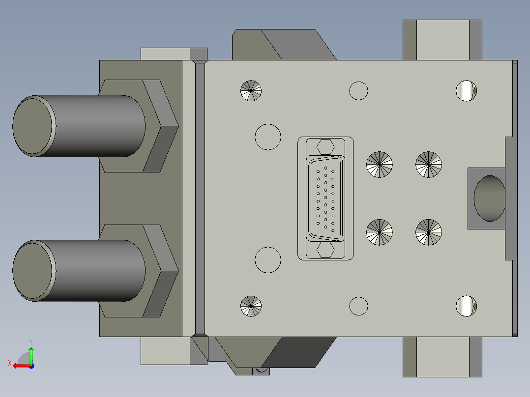 PROTEC旋转装置3D模型后视图