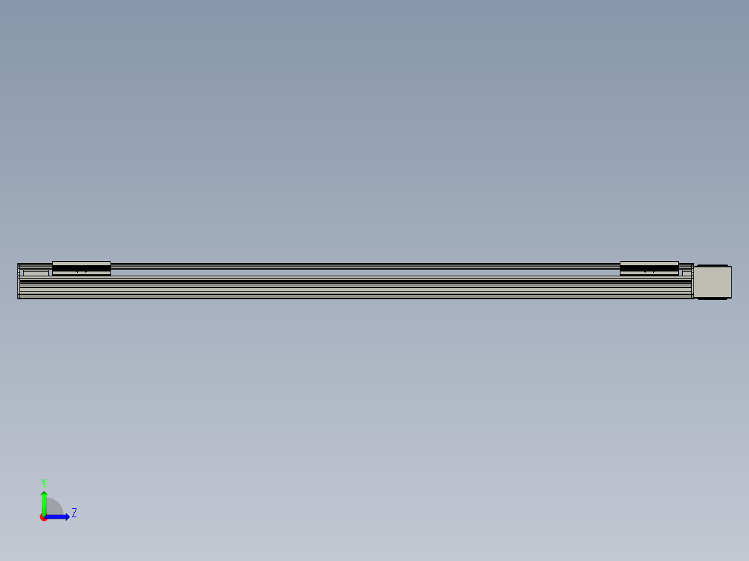 直线模组LHB17-L40-S1450-L(B)设计图纸左视图