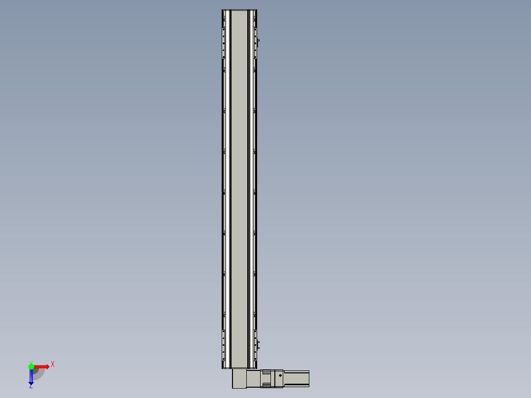 直线模组LHB17-L40-S1450-L(B)设计图纸俯视图