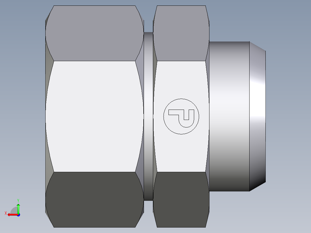 卡套式工业通用硬管接头EO_Weld_connector_AS28L后视图