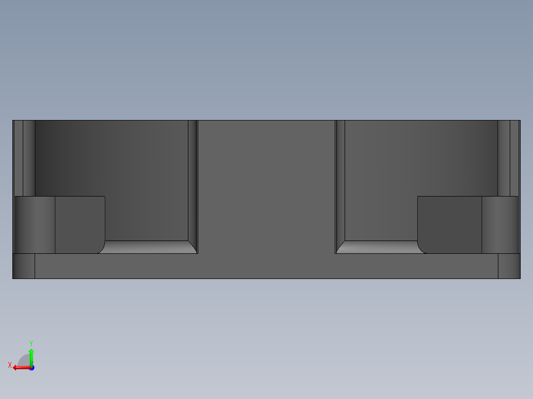 fan电脑主机CPU风扇简易模型3D图纸 Solidworks设计后视图