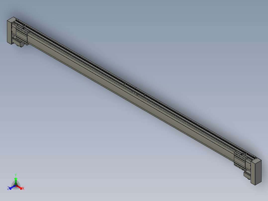 威洛博双电机滑台-VF14D2-S1250-BLR-P40-C6正等轴测图