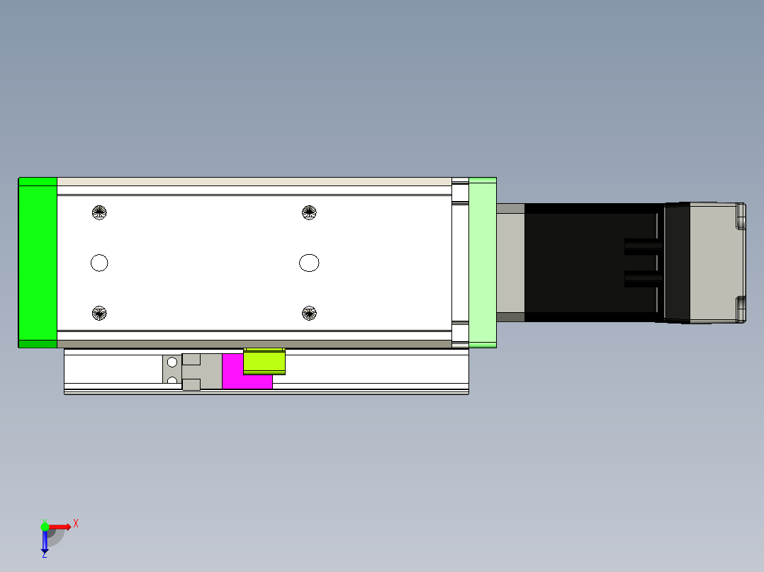 威洛博LES小滑台LES25-Lxx-S50-BC俯视图
