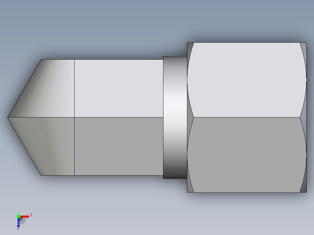 卡套式工业通用硬管接头EO_Male_stud_elbow_WE10SM71俯视图