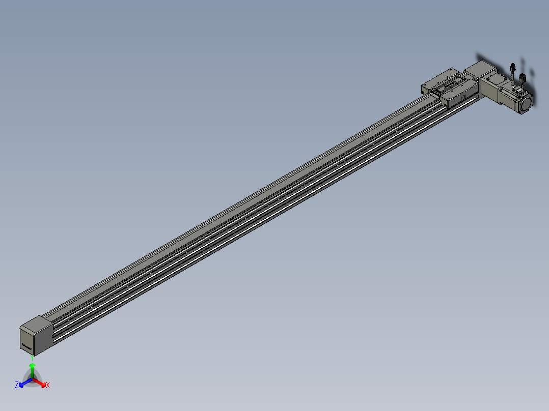 威洛博直线电机模组EB6-L140-S1600-R-P40-MS3正等轴测图