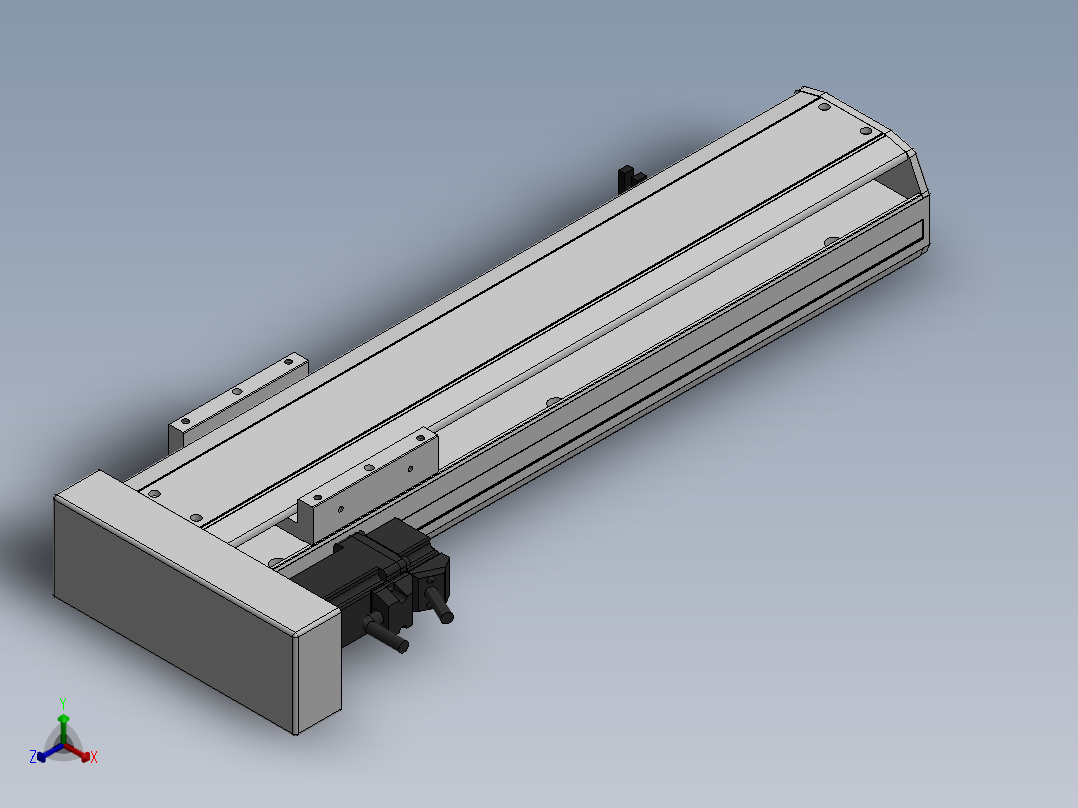 精密模组MY100-T10-300L-BL-P10B-C4-C正等轴测图