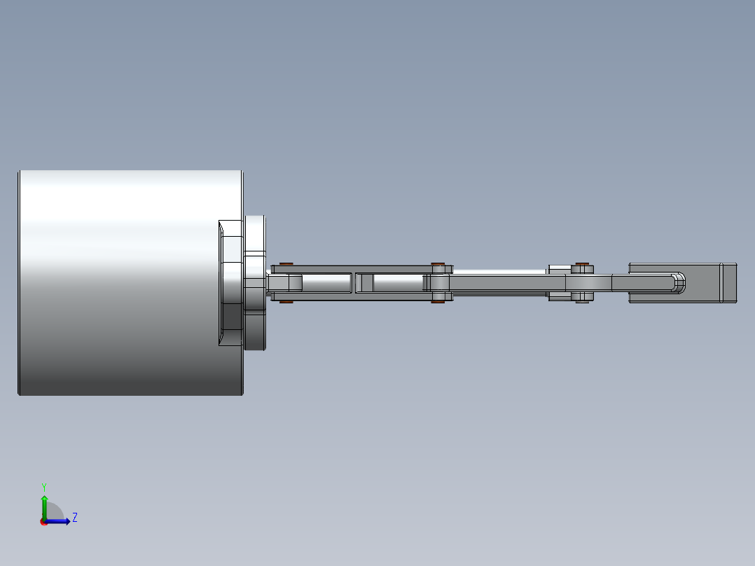 机器人夹持器左视图