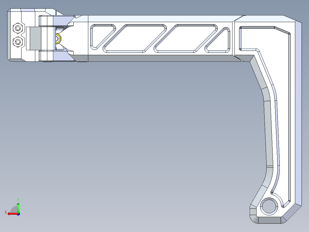 折叠支架后视图