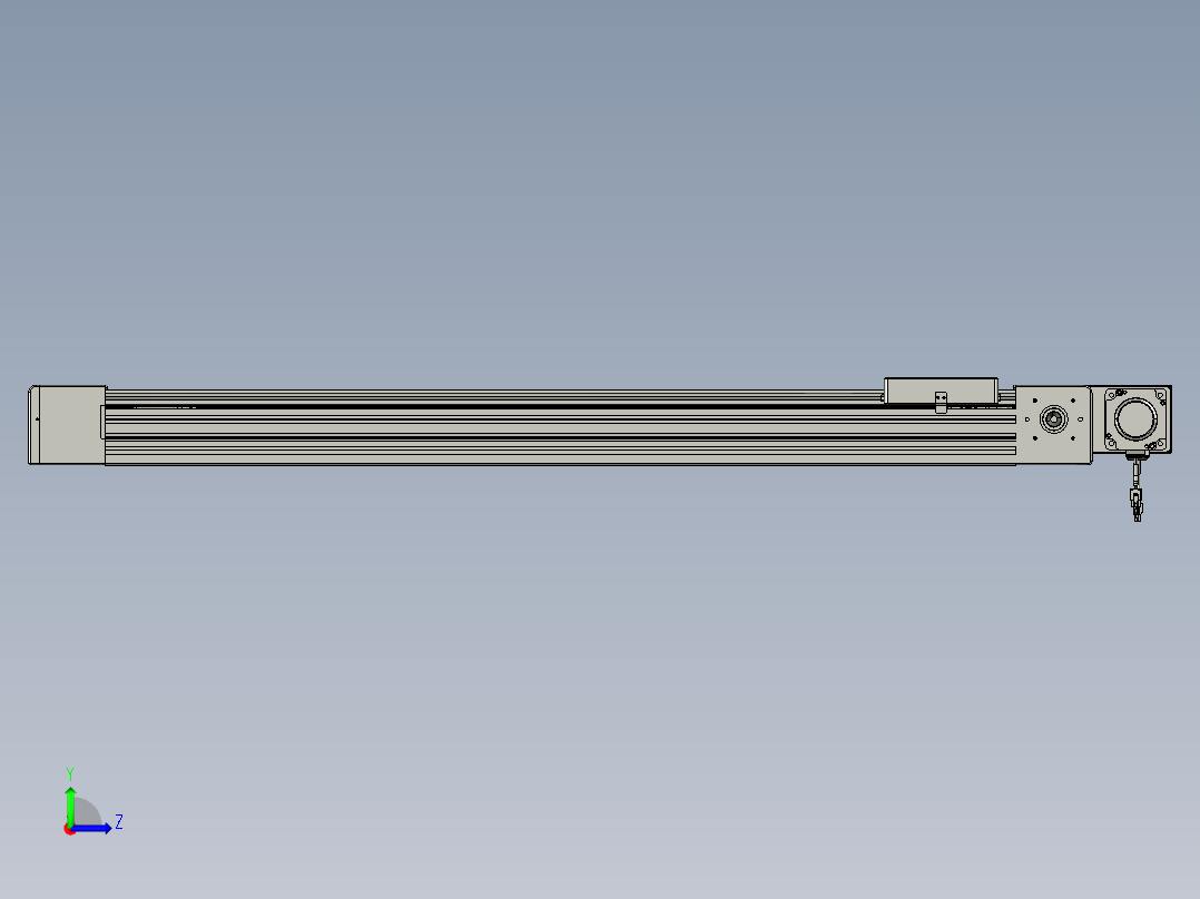 威洛博直线电机模组EB8-L100-S1000-BL-P75-MS3左视图