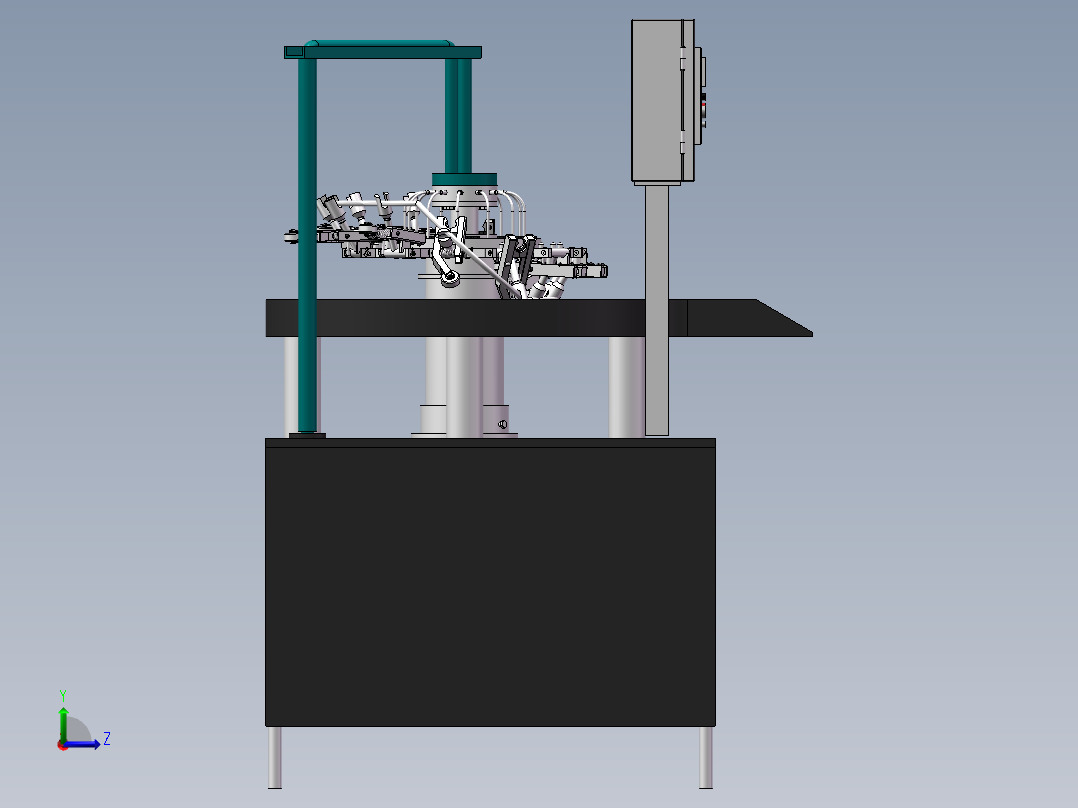 自动点胶贴标机sw17可编辑左视图