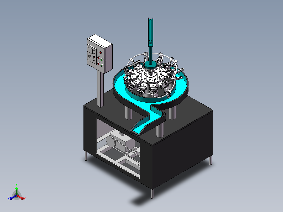 自动点胶贴标机sw17可编辑正等轴测图