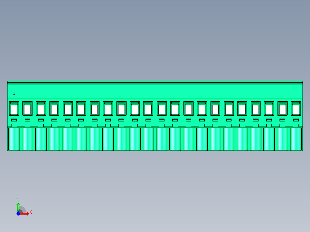 DEGSON 2EDG 系列 5.0mm 可插拔接线端子组-2EDGKB-5.0-22P-14-00AH前视图