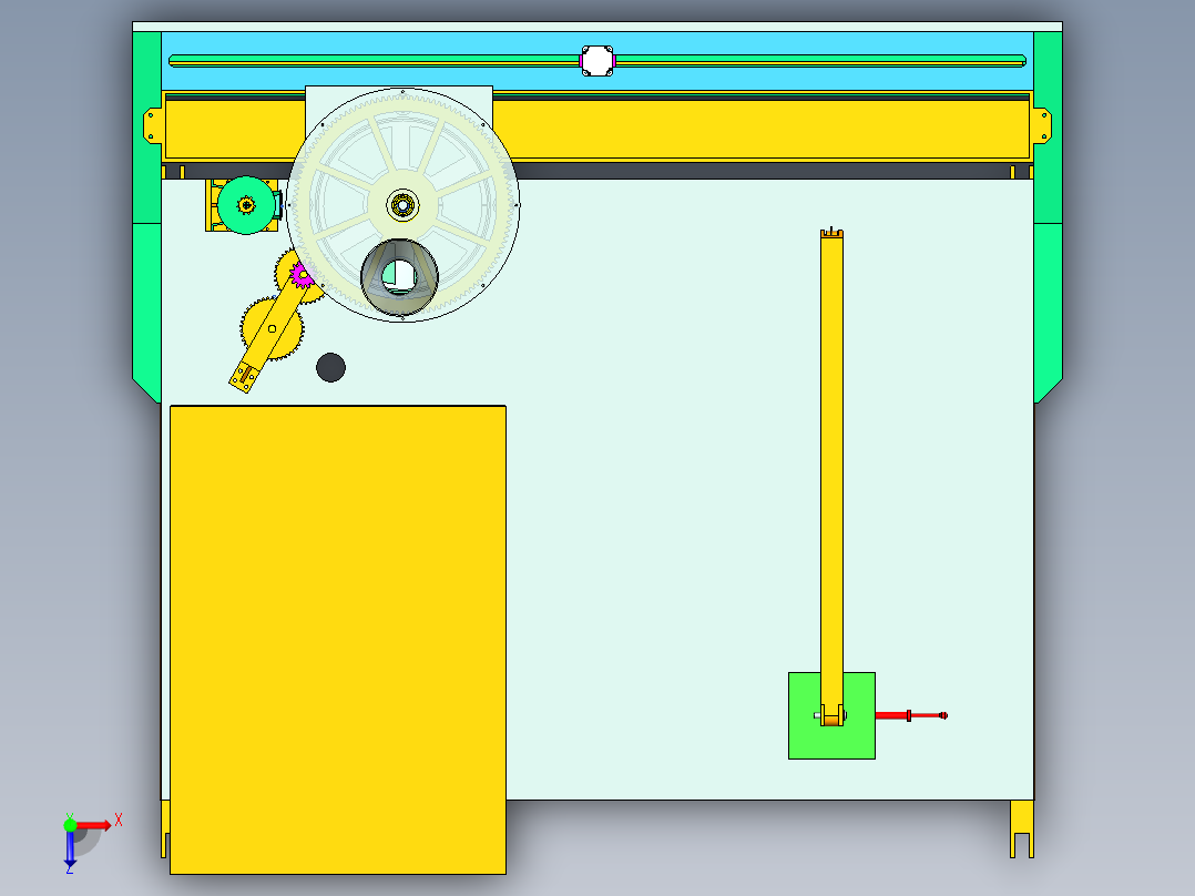 摊铺机机架俯视图