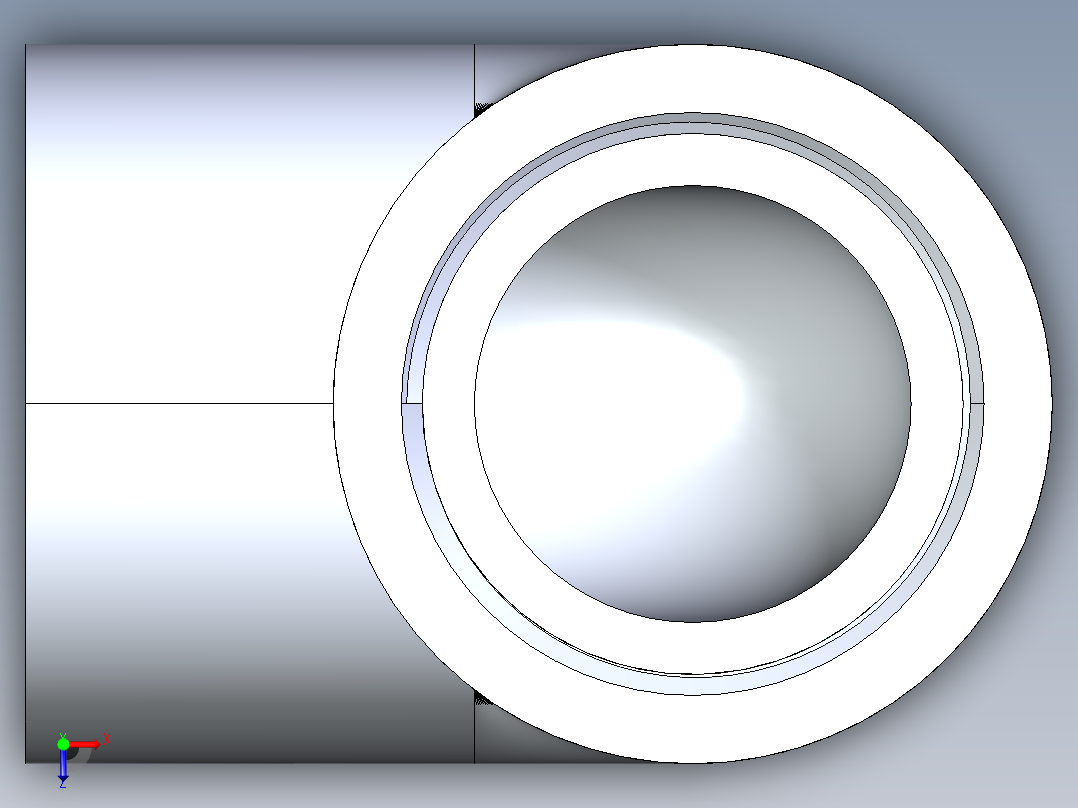 CPVC管件07-Sch80_90Elbow_FPTxFPT_9808-012_1.25in俯视图