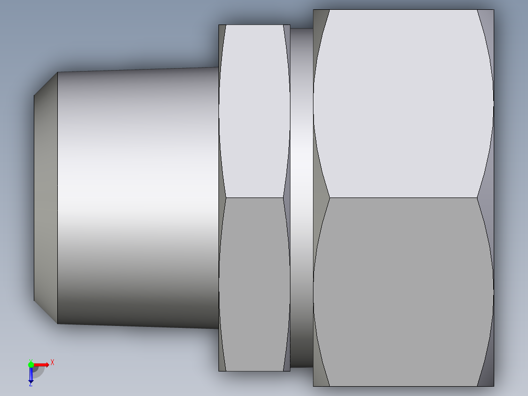 卡套式工业通用硬管接头EO_Male_Stud_connector_GE35L1NPTCF俯视图