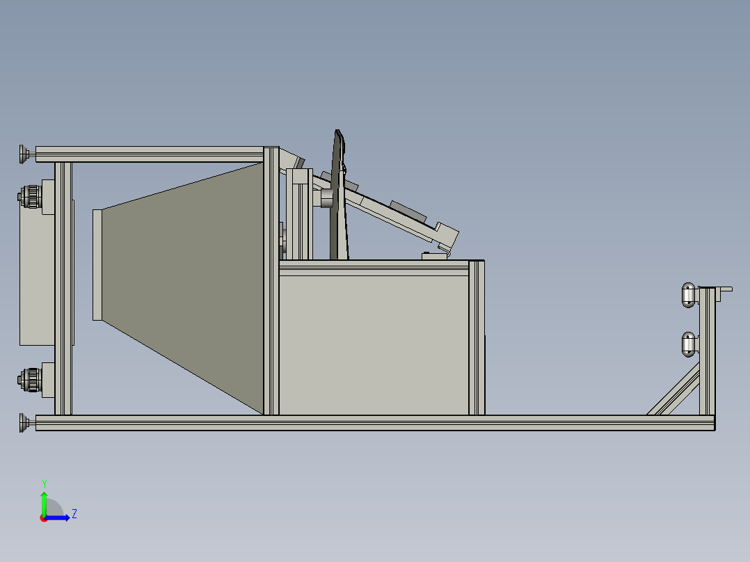 汽车零部件成型工作台左视图