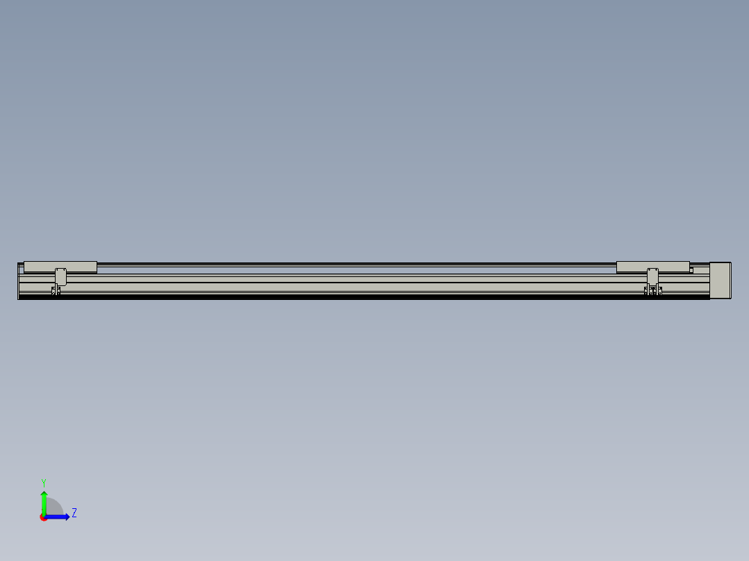 直线模组LHA21-S1850-L设计图纸左视图