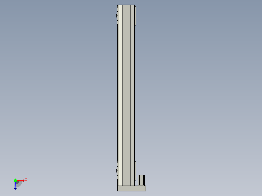 直线模组LHA21-S1850-L设计图纸俯视图