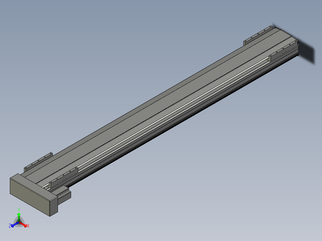 直线模组LHA21-S1850-L设计图纸正等轴测图