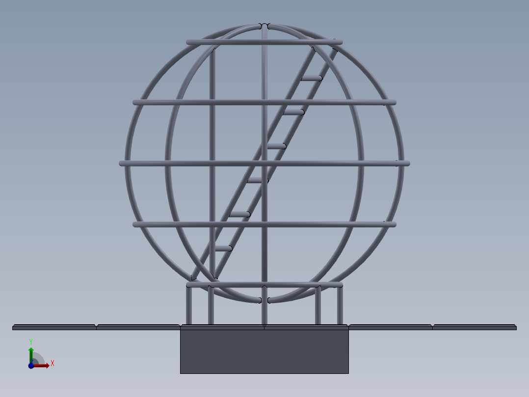 儿童攀爬架前视图