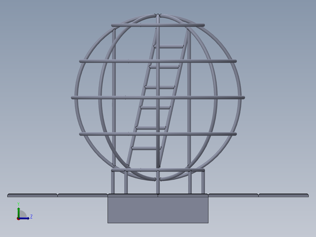 儿童攀爬架左视图