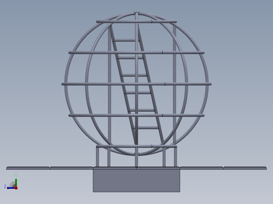 儿童攀爬架右视图