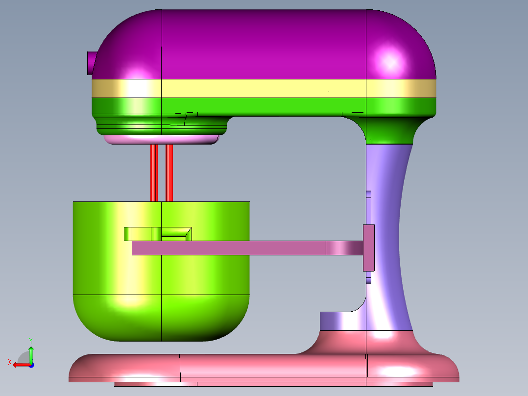 电动小型奶油打发器后视图