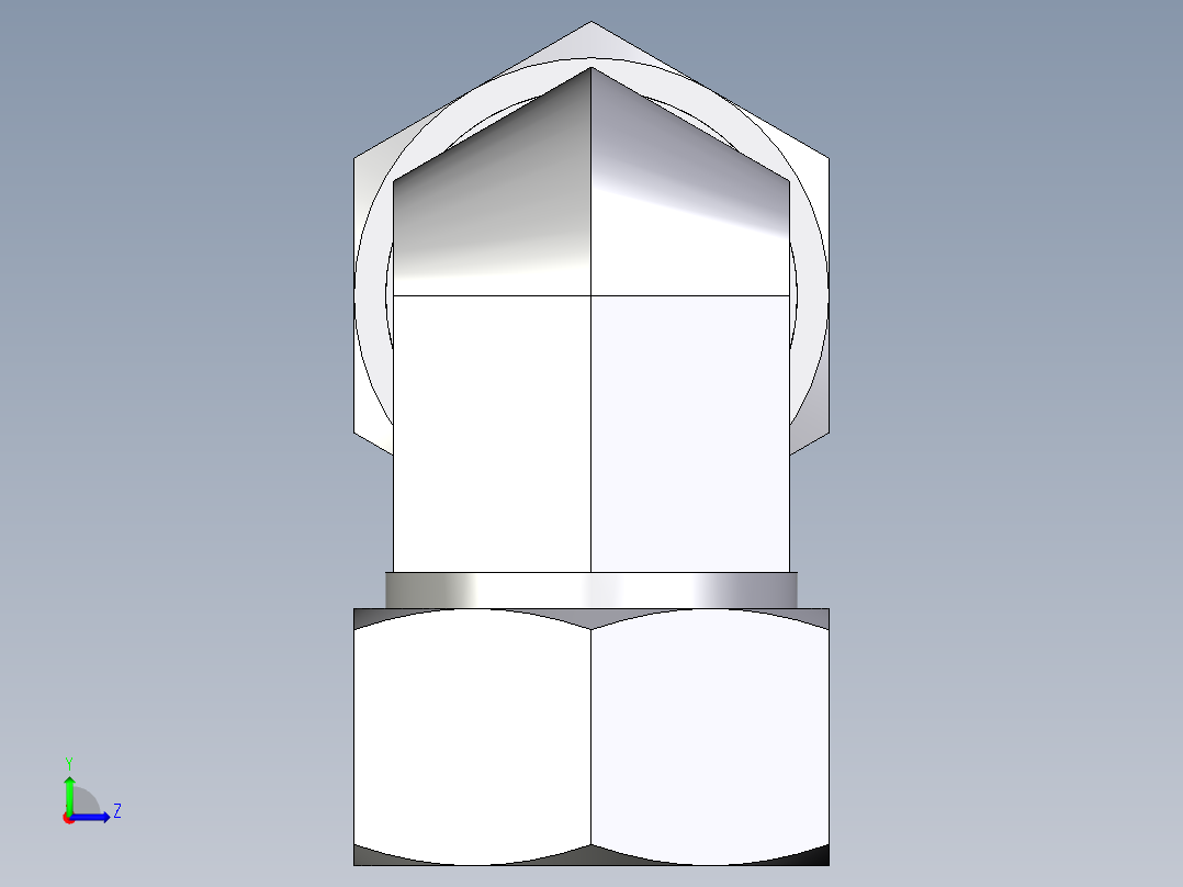 卡套式工业通用硬管接头EO_Union_elbow_W38ZS71左视图