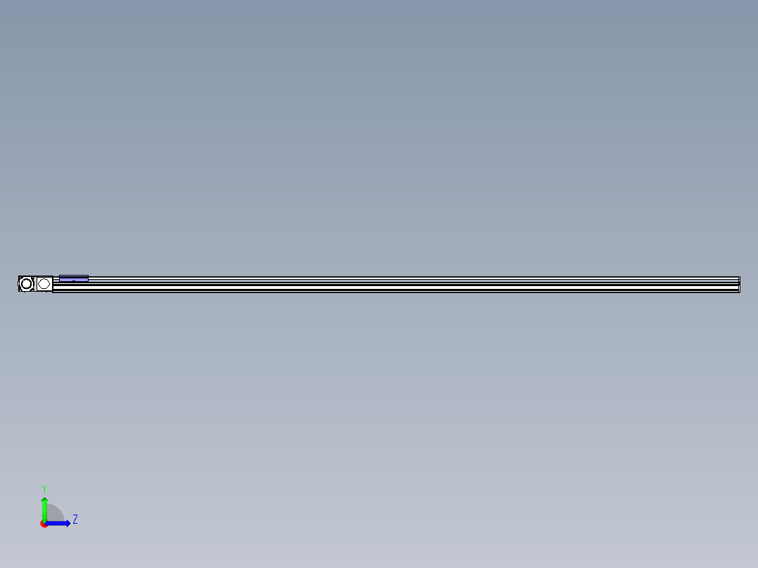 同步带滑台-半封闭B17H-L50-S3500-R-P75-D3左视图