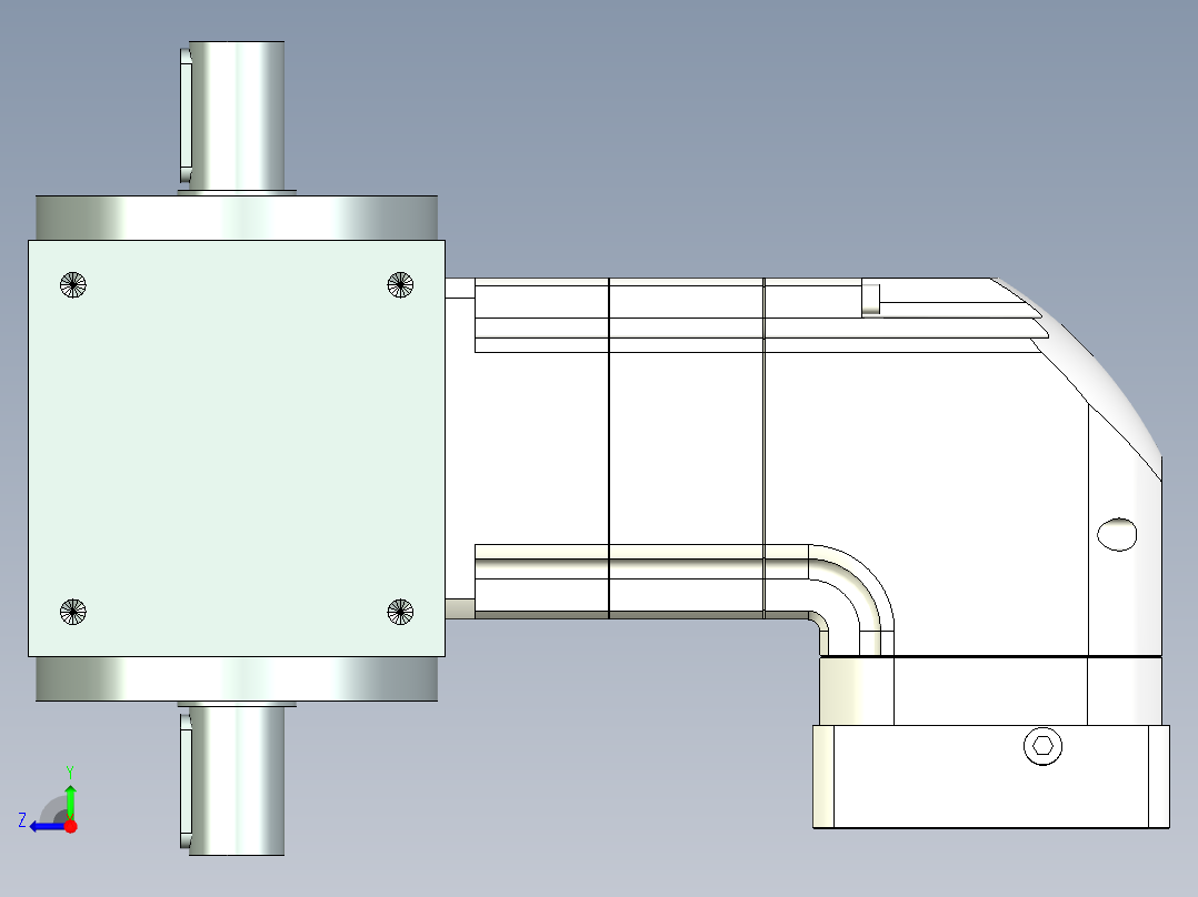 换向器PW140双轴 ZPGH115-L2 24-110-145-M8-8B.stp右视图