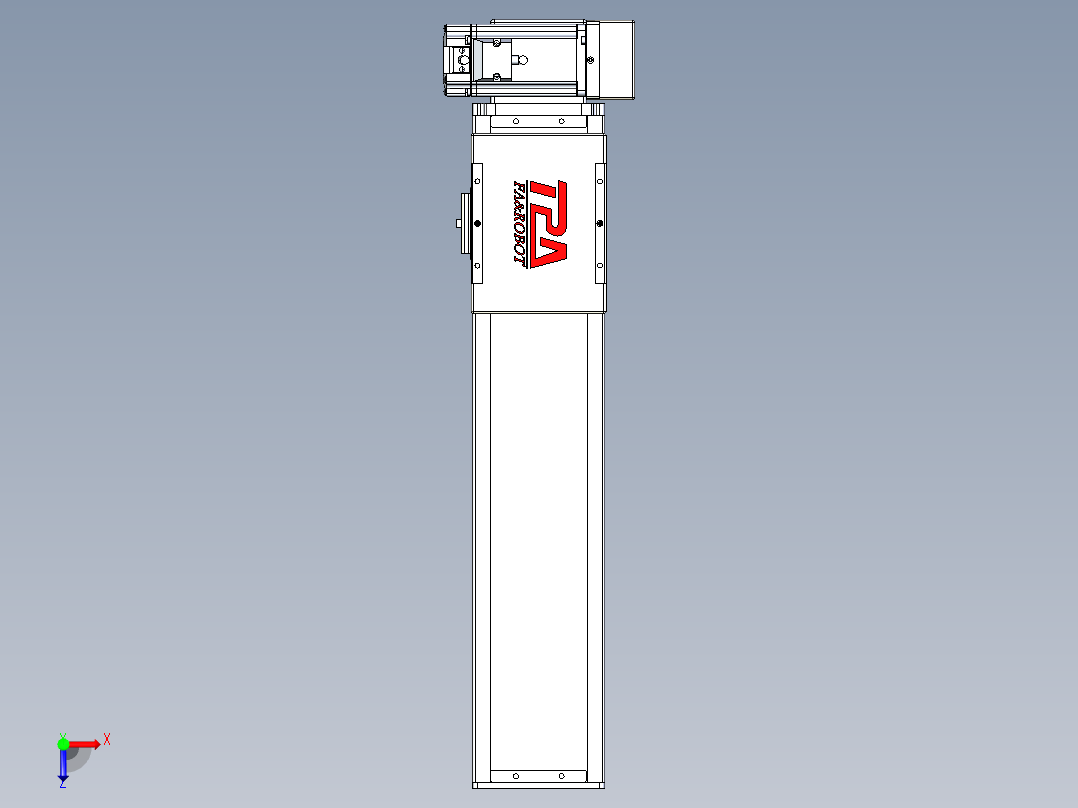 同步带全封闭直线模组TPA-HCB-110D-90-L350-LU-Y-P40-N3俯视图