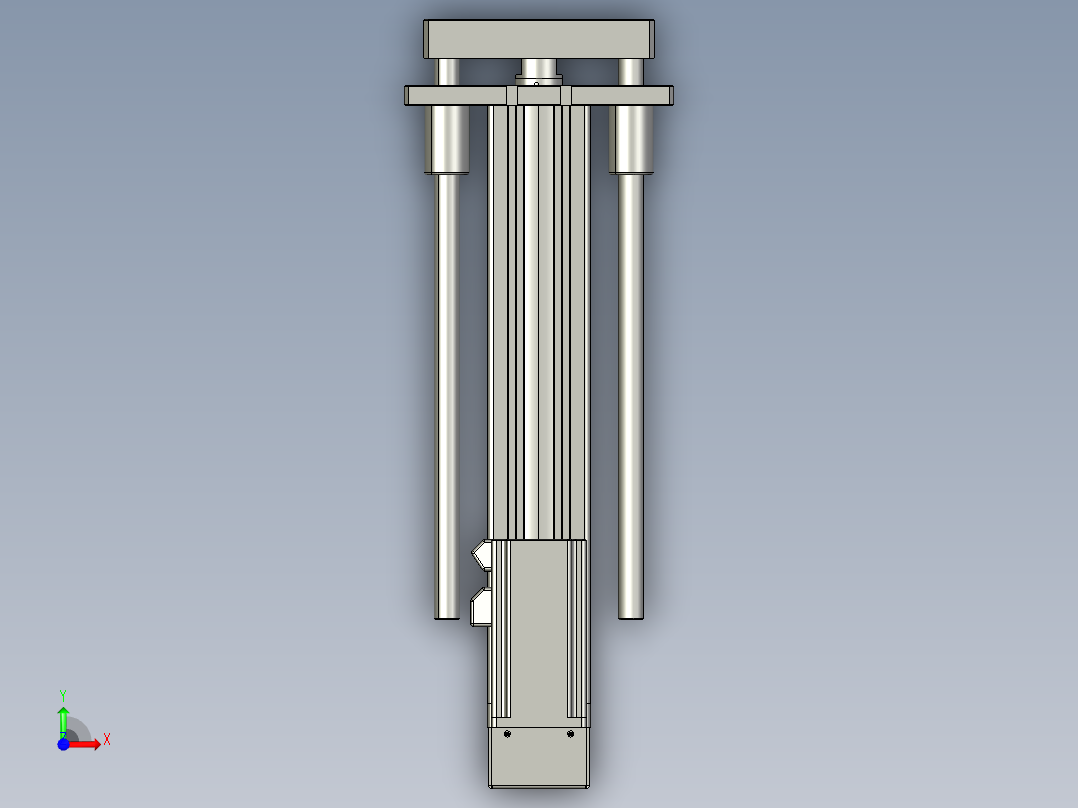 12VZ电动缸-VZ6D-S250-BD前视图