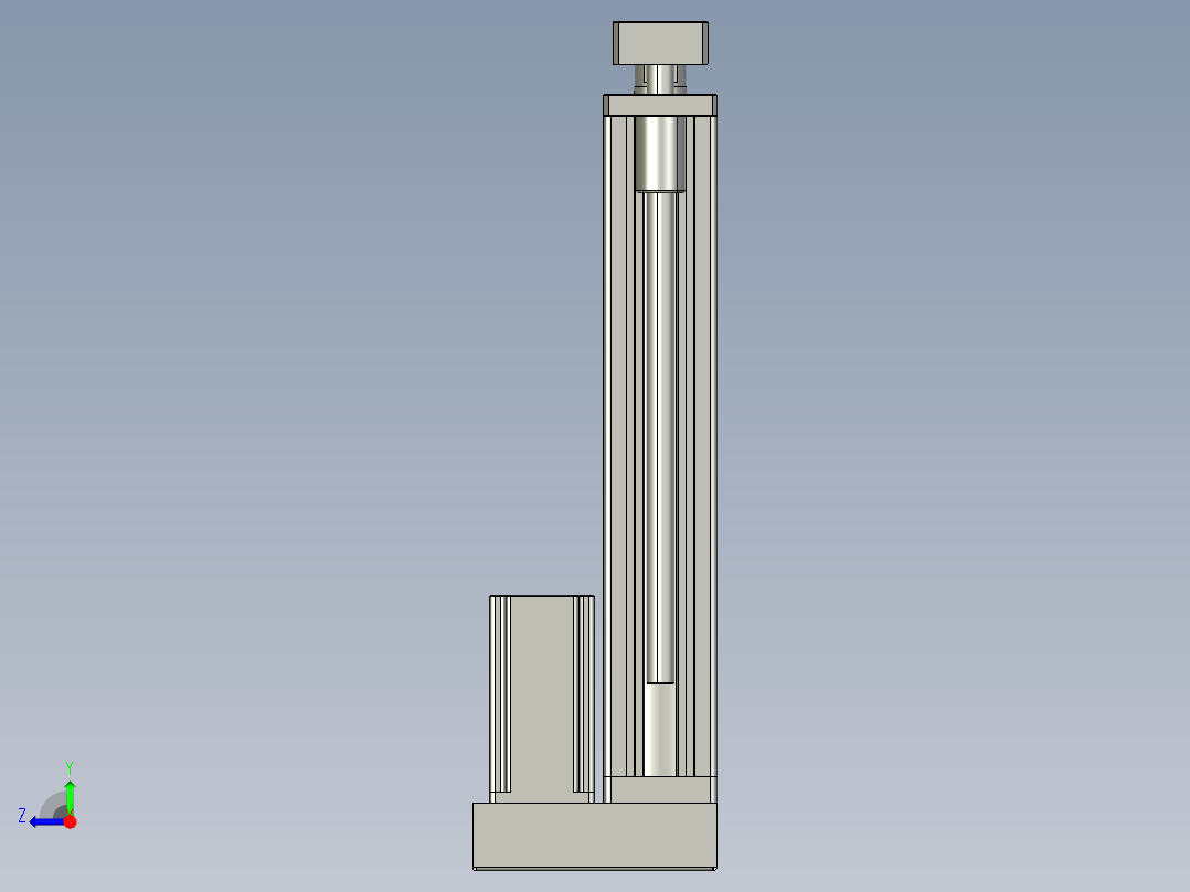 12VZ电动缸-VZ6D-S250-BD右视图
