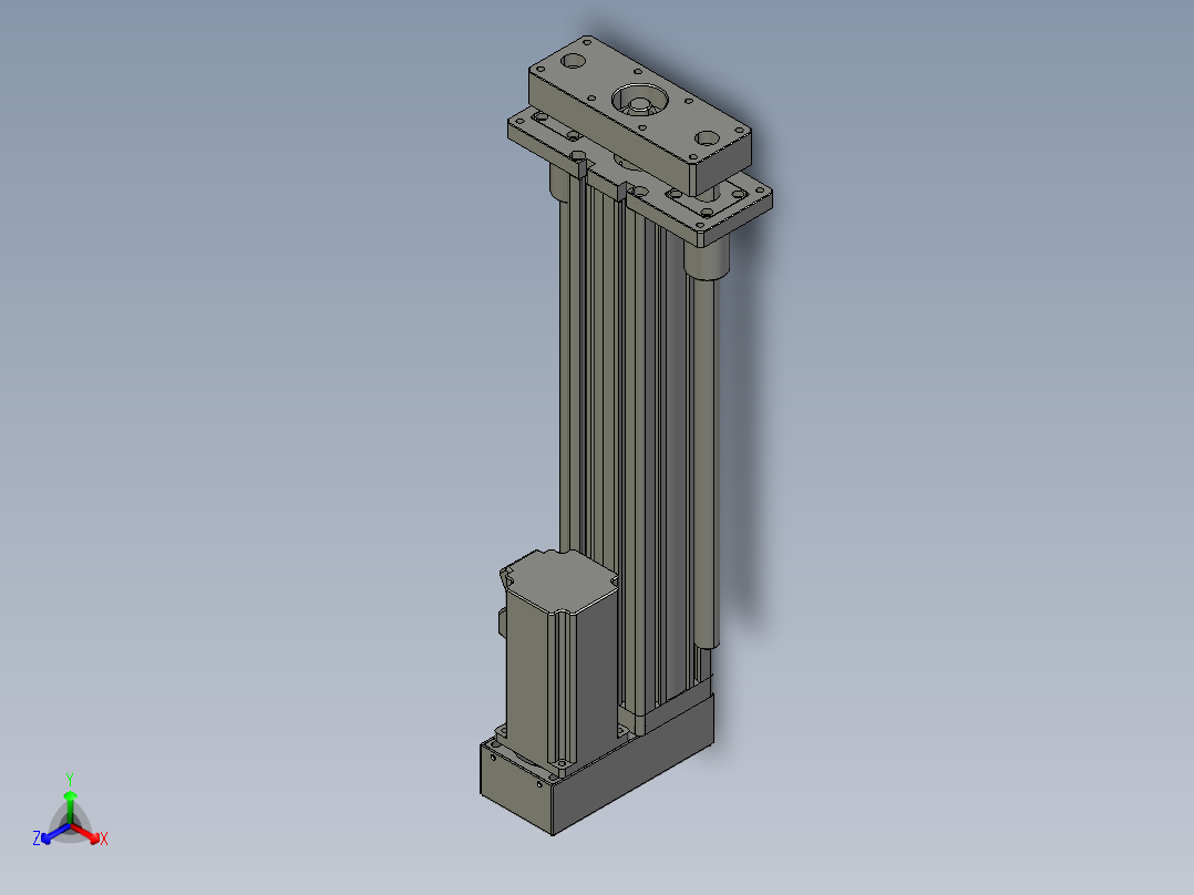 12VZ电动缸-VZ6D-S250-BD正等轴测图